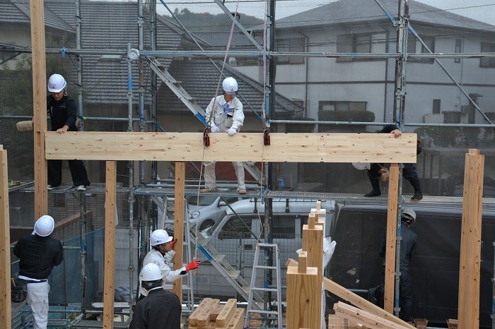 福岡県糟屋郡02　注文住宅建築現場リポート⑤　～上棟式～