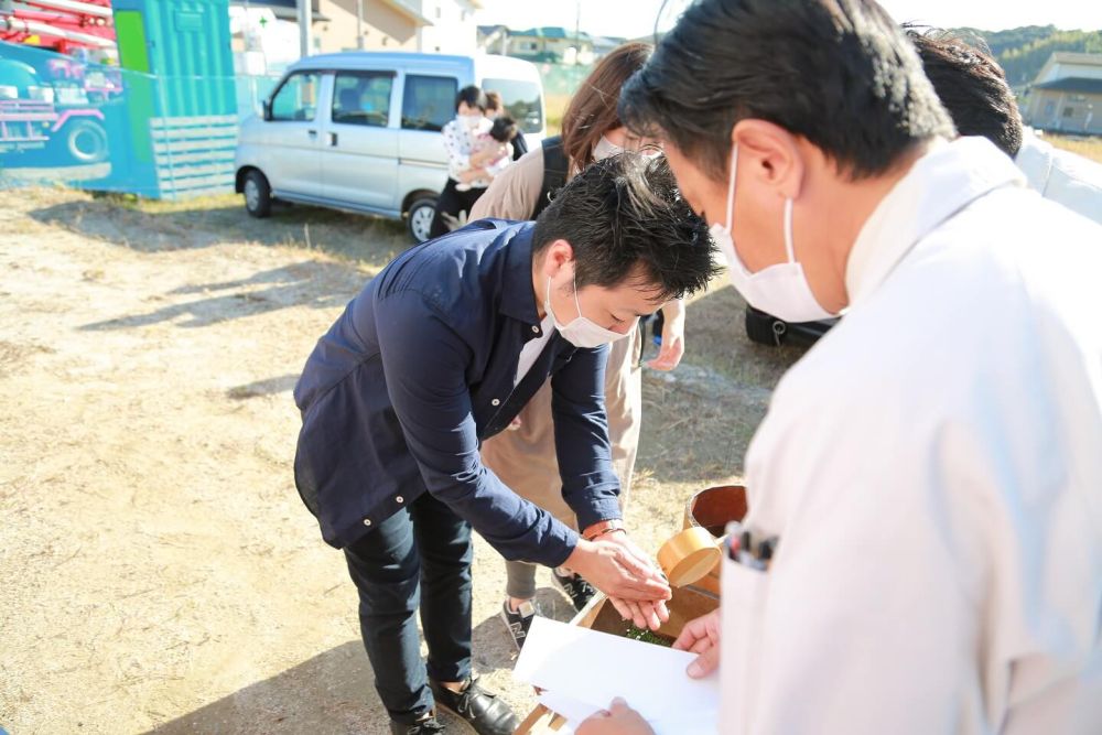 福岡県筑紫野市09　注文住宅建築現場リポート①　～地鎮祭～