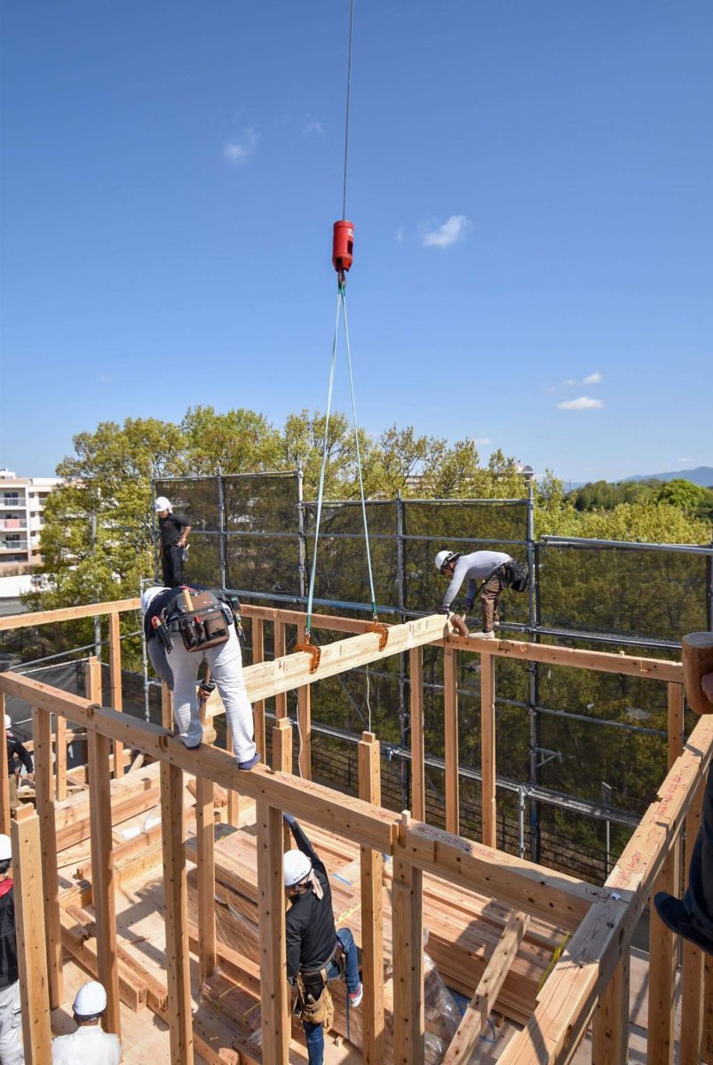 福岡県飯塚市有安字鳥羽01　注文住宅建築現場リポート③　～上棟式・前編～