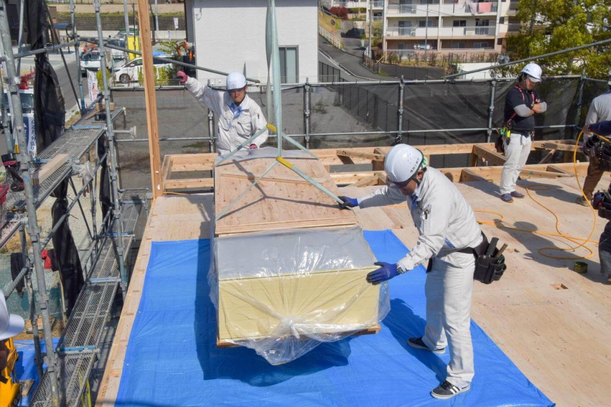 福岡県飯塚市有安字鳥羽01　注文住宅建築現場リポート③　～上棟式・前編～