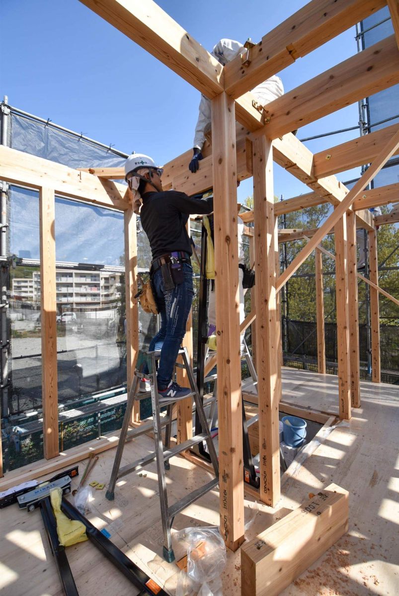 福岡県飯塚市有安字鳥羽01　注文住宅建築現場リポート③　～上棟式・前編～