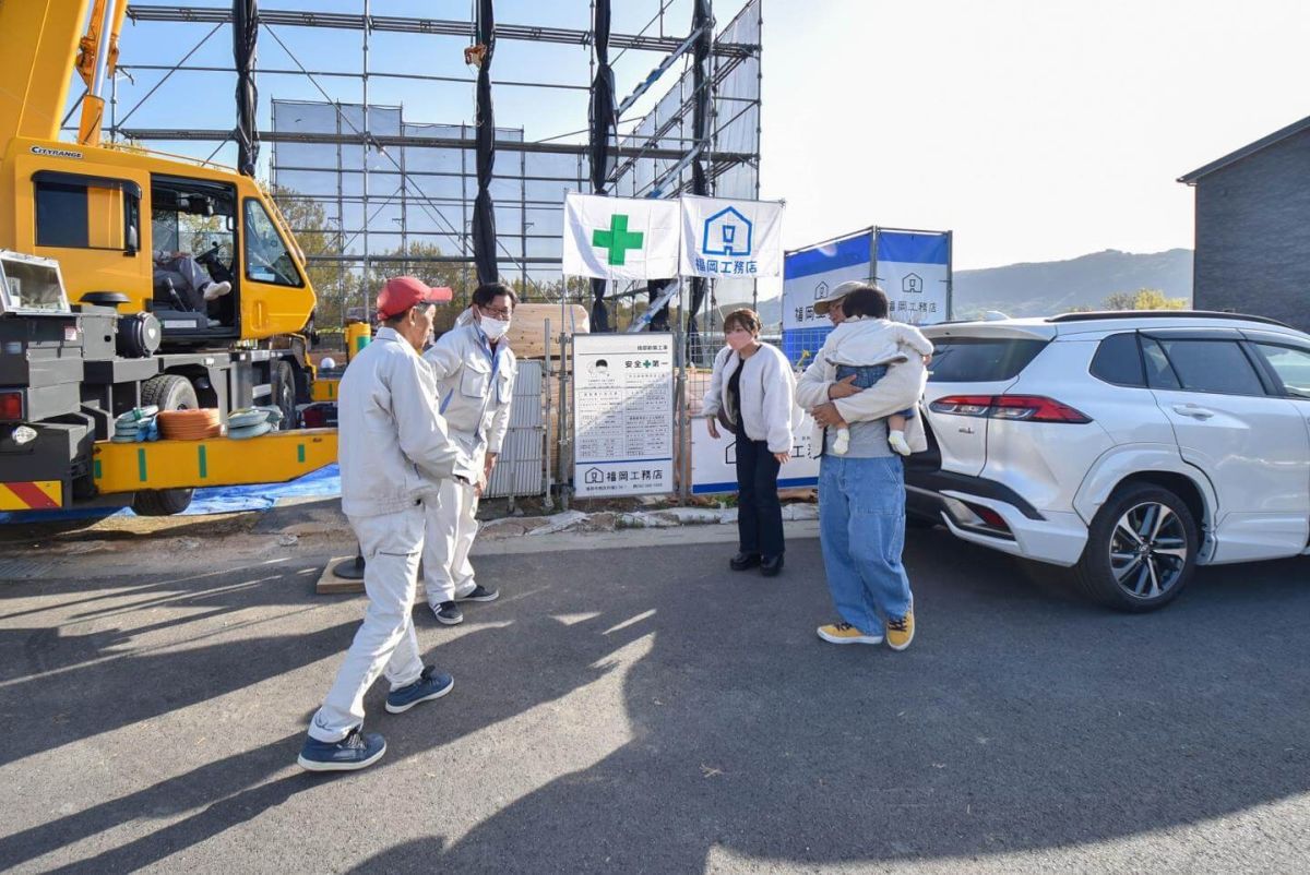 福岡県飯塚市有安字鳥羽01　注文住宅建築現場リポート③　～上棟式・前編～