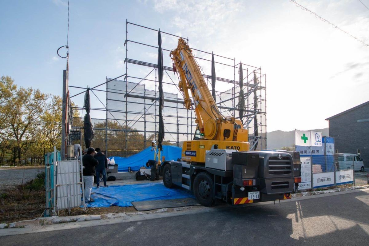 福岡県飯塚市有安字鳥羽01　注文住宅建築現場リポート③　～上棟式・前編～