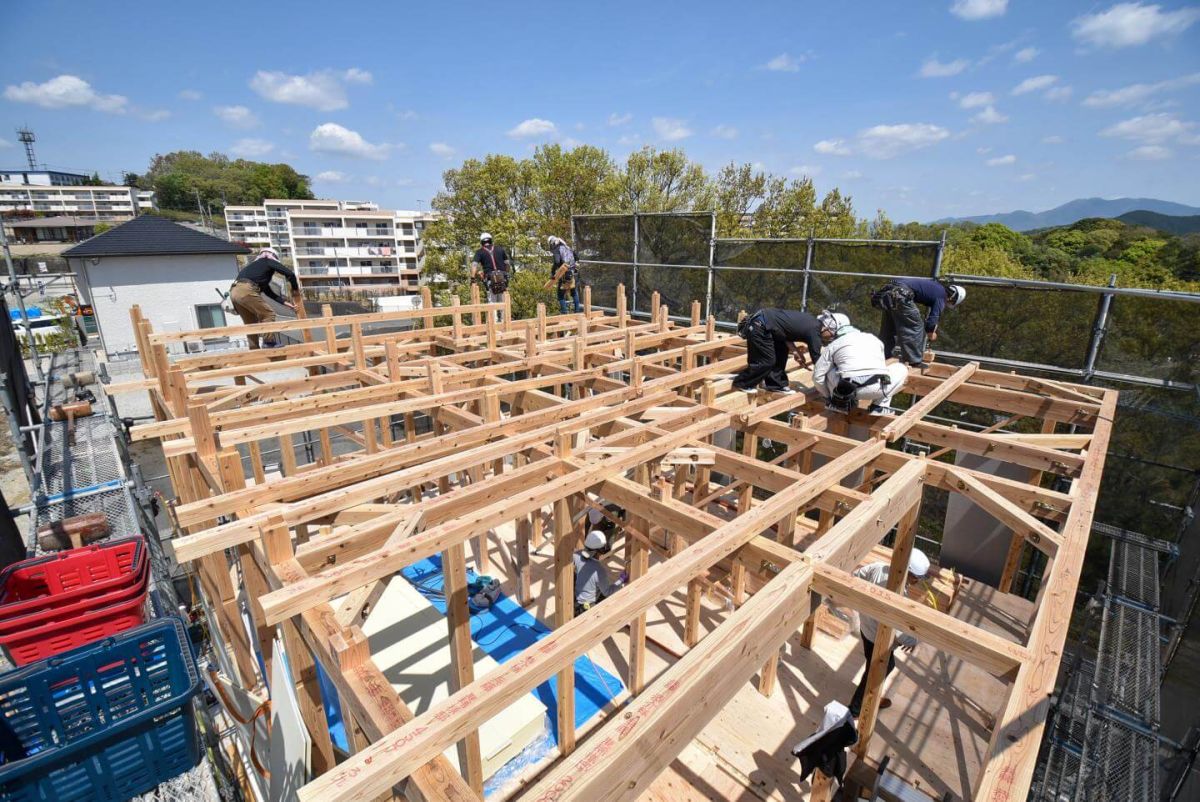 福岡県飯塚市有安字鳥羽01　注文住宅建築現場リポート③　～上棟式・前編～