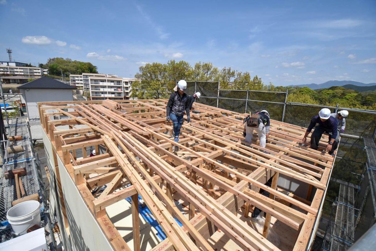 福岡県飯塚市有安字鳥羽01　注文住宅建築現場リポート③　～上棟式・前編～