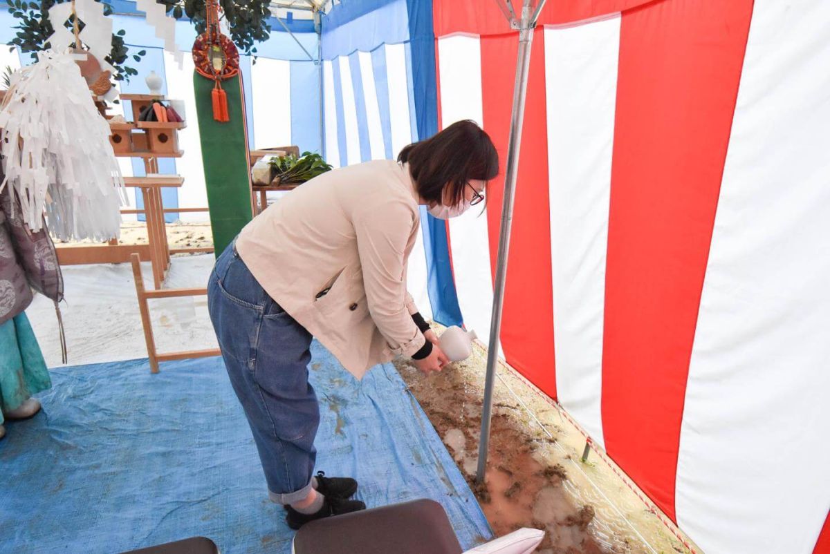 福岡県飯塚市02　注文住宅建築現場リポート①　～地鎮祭～