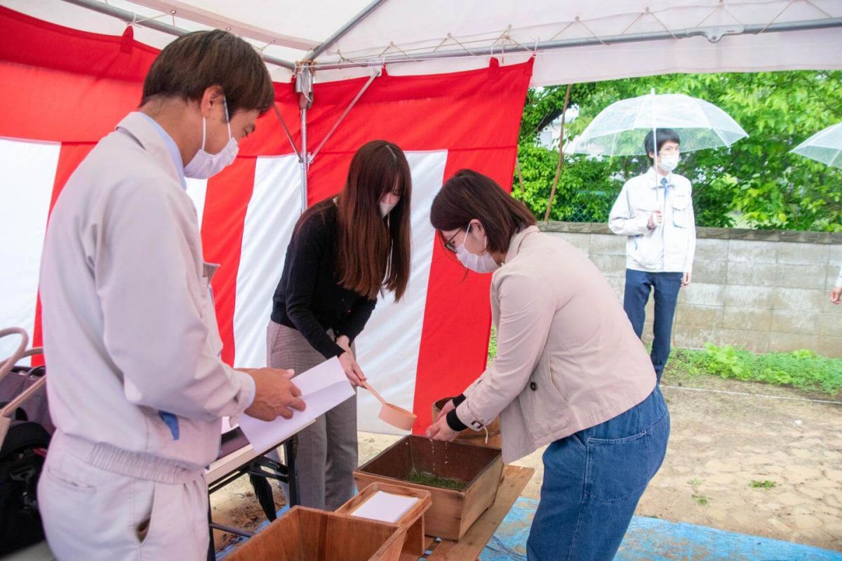 福岡県飯塚市02　注文住宅建築現場リポート①　～地鎮祭～