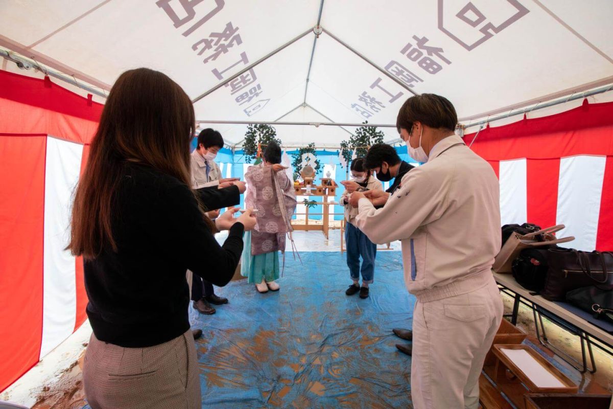 福岡県飯塚市02　注文住宅建築現場リポート①　～地鎮祭～