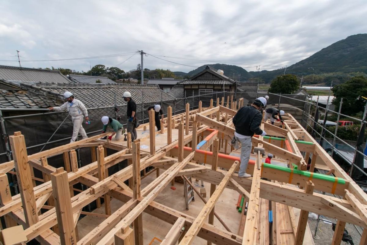 福岡県福津市06　注文住宅建築現場リポート③　～上棟式　前編～