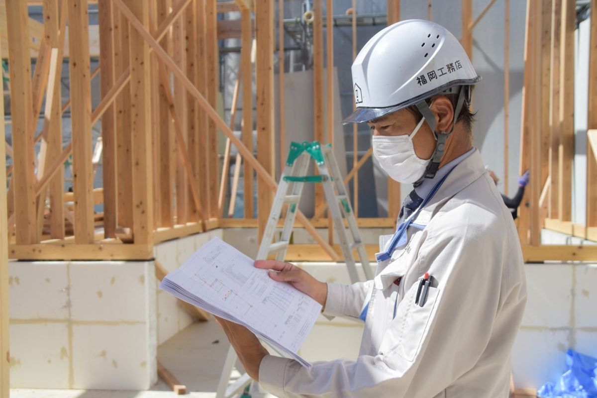 福岡県福岡市東区11　注文住宅建築現場リポート②　～上棟式・１日目午前〜