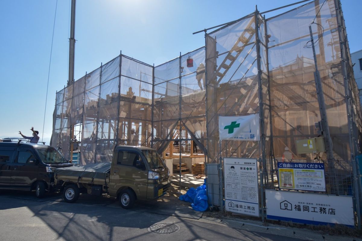「福岡市東区11」注文住宅現場リポート②【上棟式】