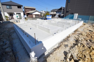 福岡県北九州市若松区02　注文住宅建築現場リポート③　～基礎工事完了～