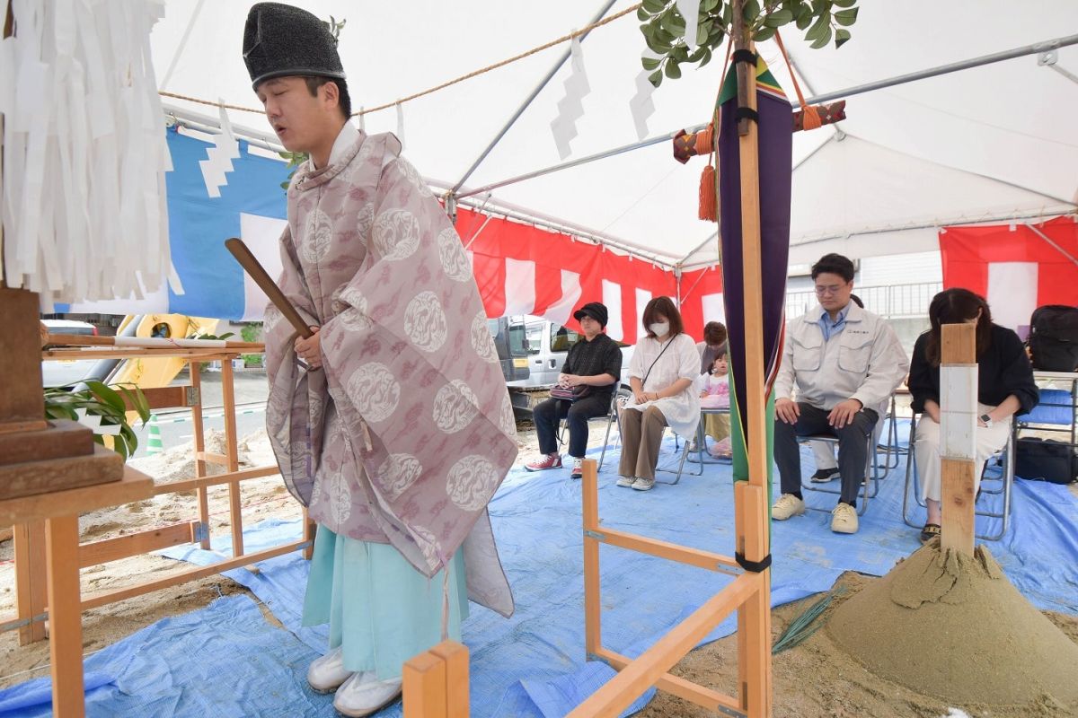 福岡県春日市13　注文住宅建築現場リポート①　～地鎮祭～