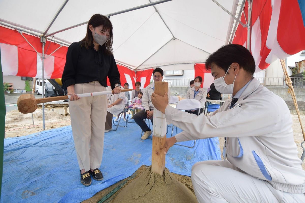 福岡県春日市13　注文住宅建築現場リポート①　～地鎮祭～