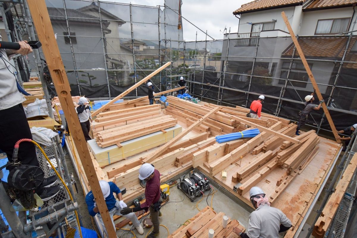 福岡市早良区野芥02　注文住宅建築現場リポート②　～上棟式・前編～