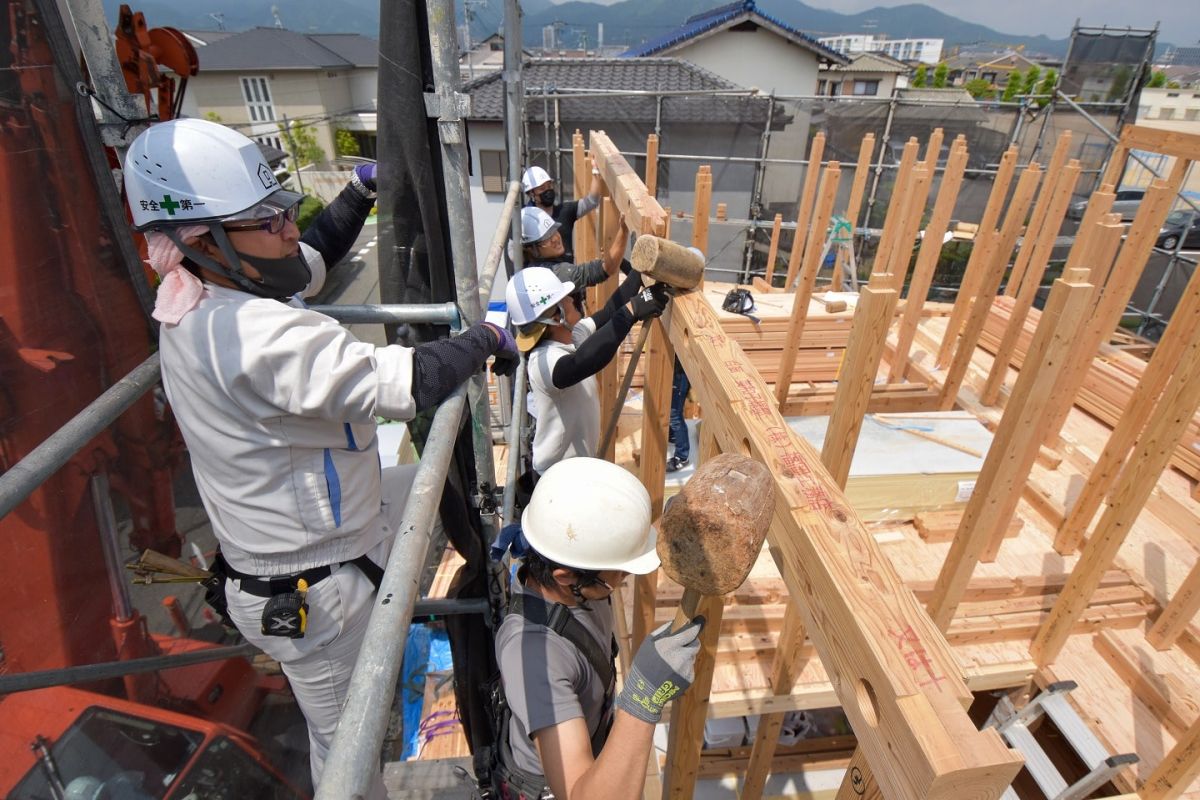 福岡市早良区野芥02　注文住宅建築現場リポート②　～上棟式・前編～