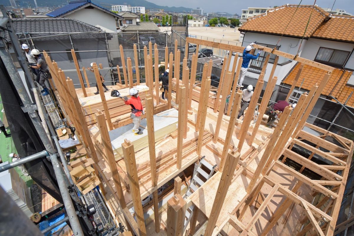 福岡市早良区野芥02　注文住宅建築現場リポート②　～上棟式・前編～