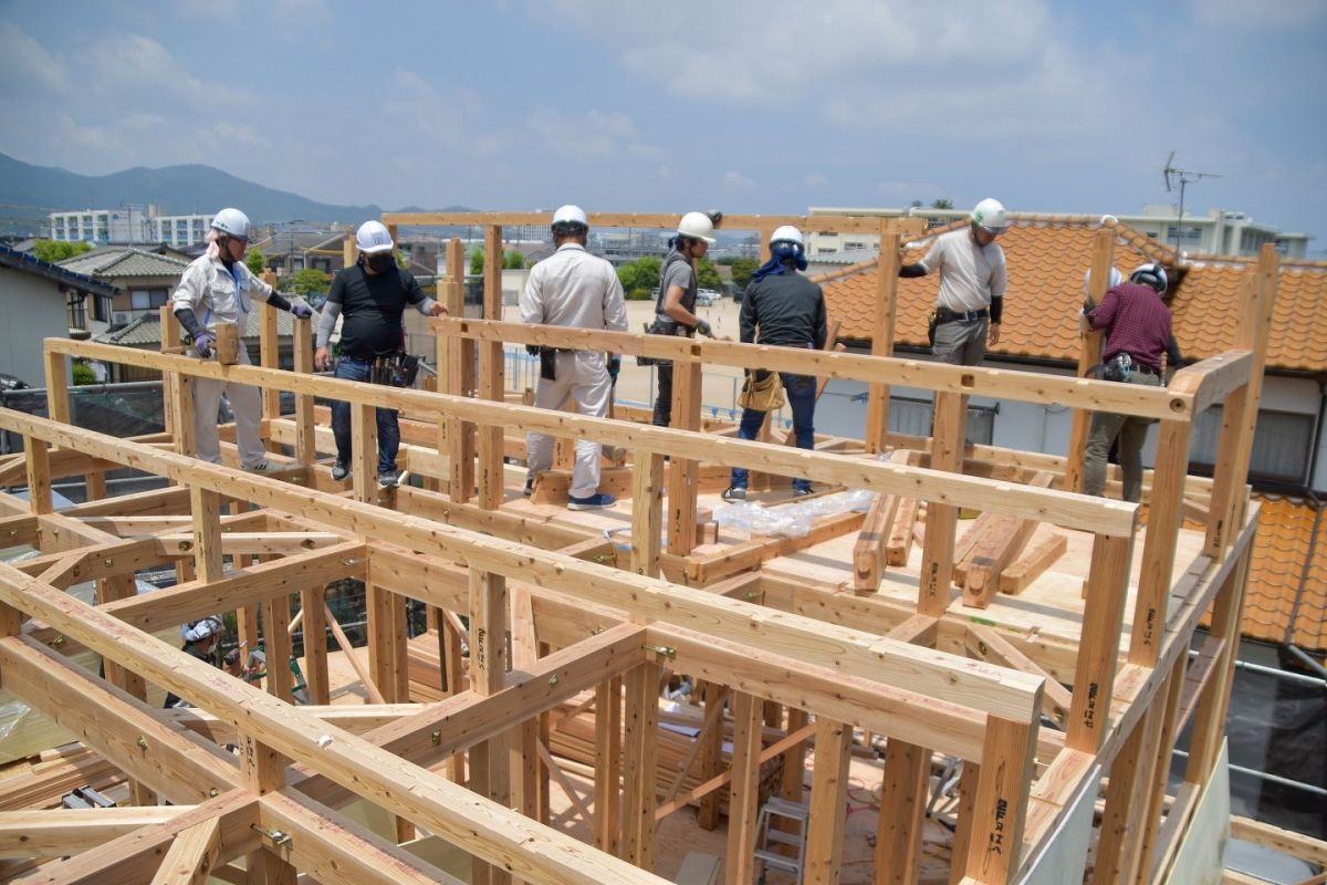 「福岡市早良区野芥02」注文住宅現場リポート②【上棟式】
