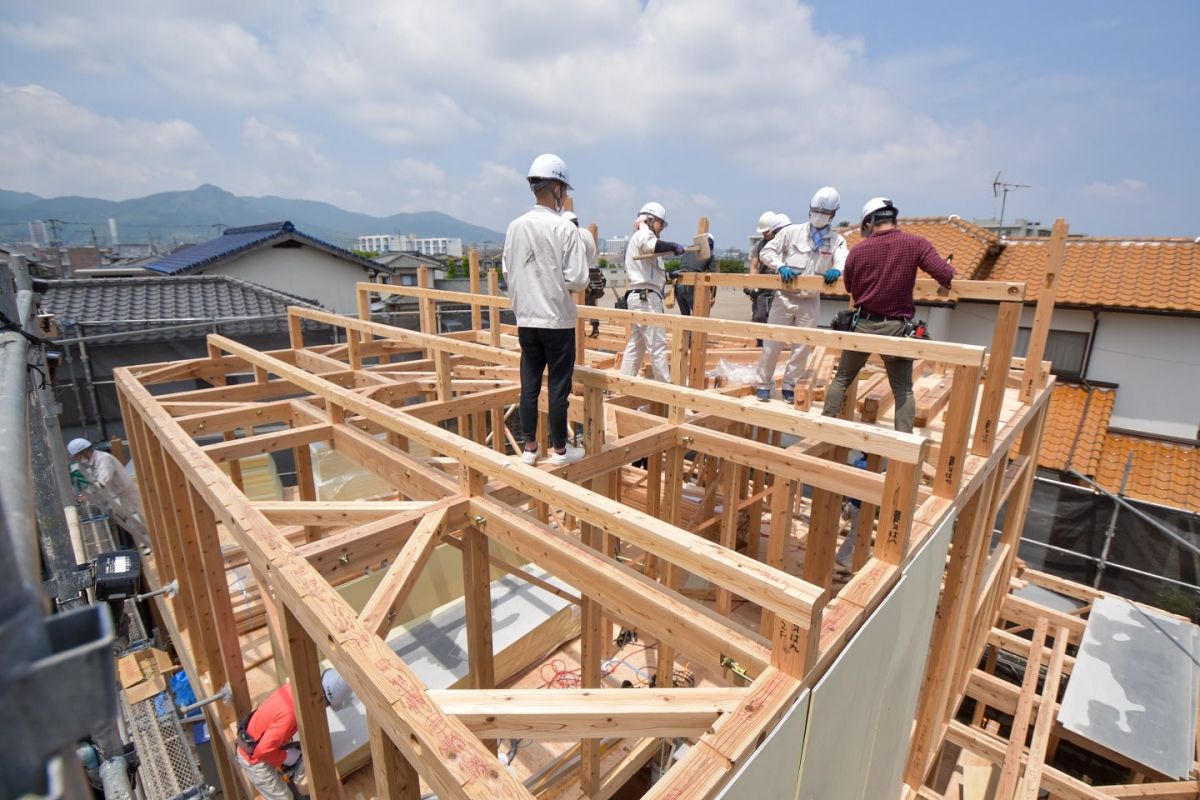 福岡市早良区野芥02　注文住宅建築現場リポート②　～上棟式・前編～