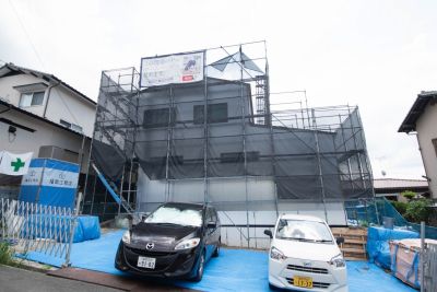 北九州市八幡西区塔野01」注文住宅現場リポート④【木工事】【外断熱材】