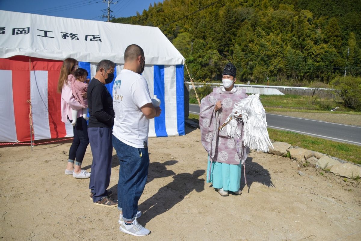 福岡県筑紫野市11　注文住宅建築現場リポート①　～地鎮祭〜