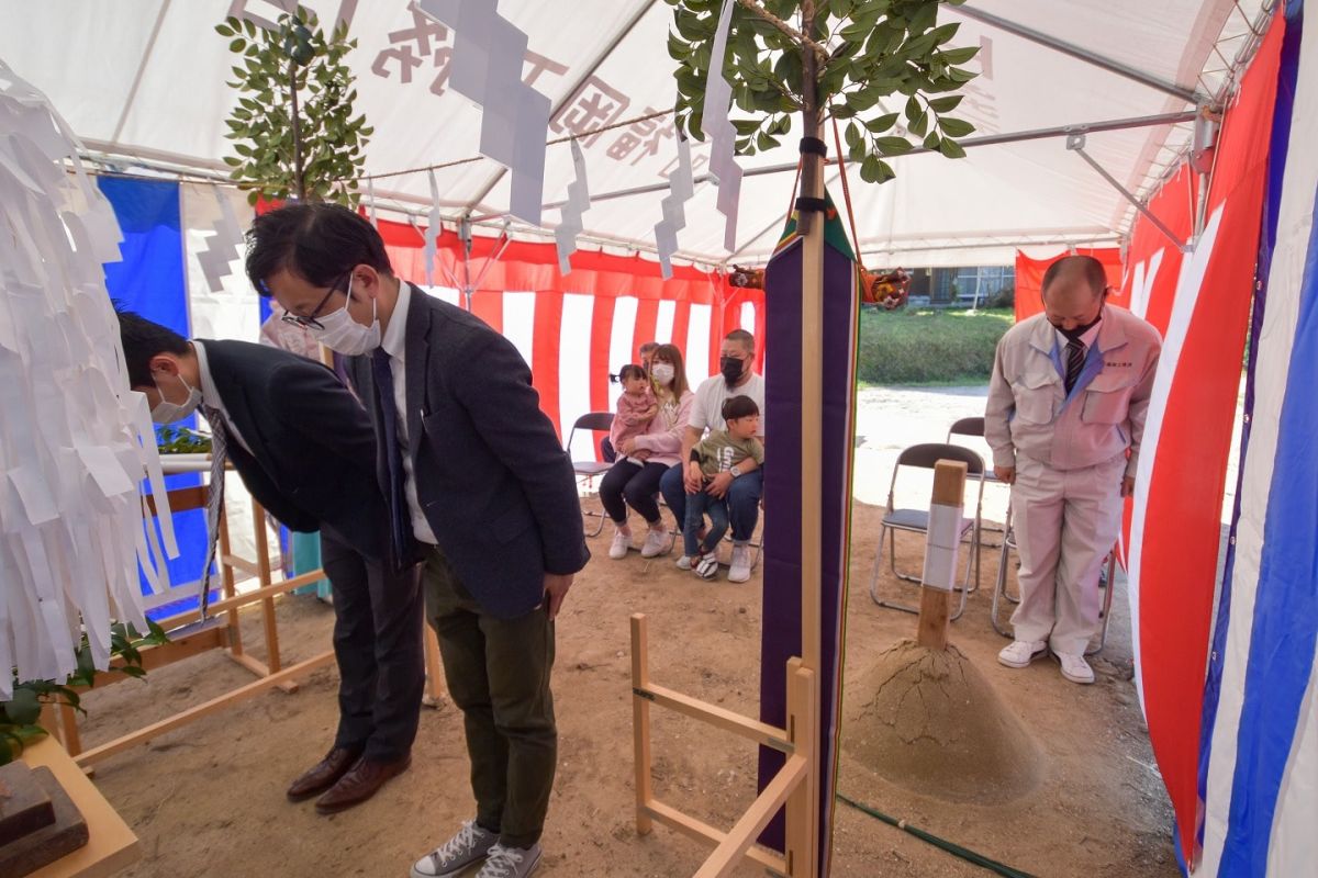 福岡県筑紫野市11　注文住宅建築現場リポート①　～地鎮祭〜