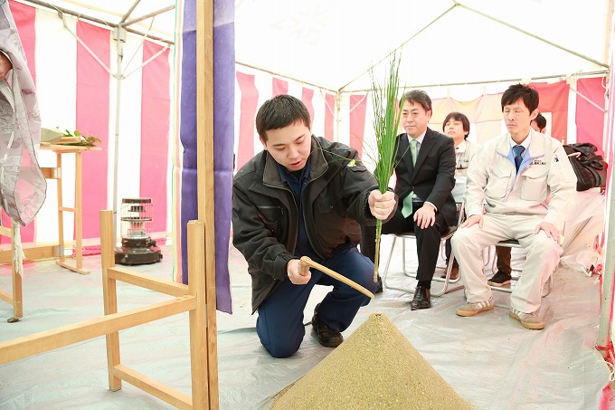 福岡市南区14　注文住宅建築現場リポート①　～地鎮祭～