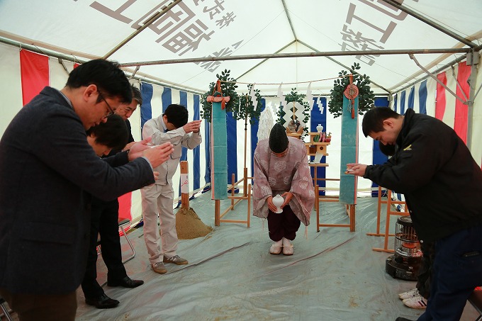 「福岡市南区14」注文住宅現場リポート①【地鎮祭】