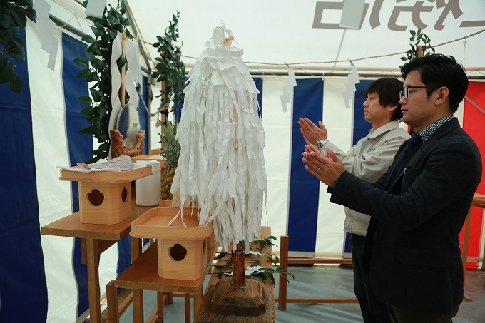 「福岡市南区14」注文住宅現場リポート①【地鎮祭】