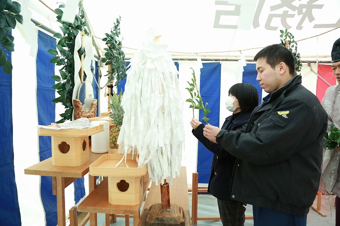 福岡市南区14　注文住宅建築現場リポート①　～地鎮祭～