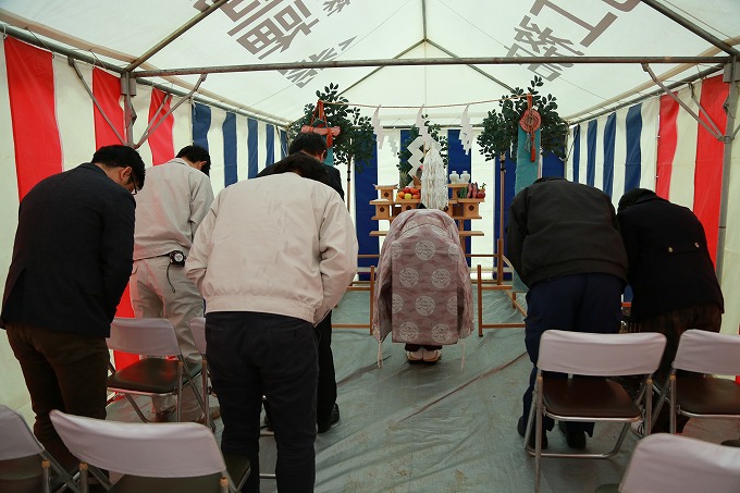 福岡市南区14　注文住宅建築現場リポート①　～地鎮祭～