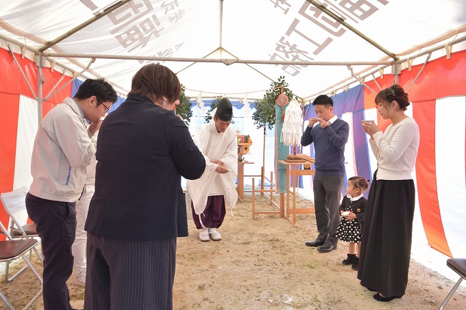 福岡県太宰府市03　注文住宅建築現場リポート①　～地鎮祭～