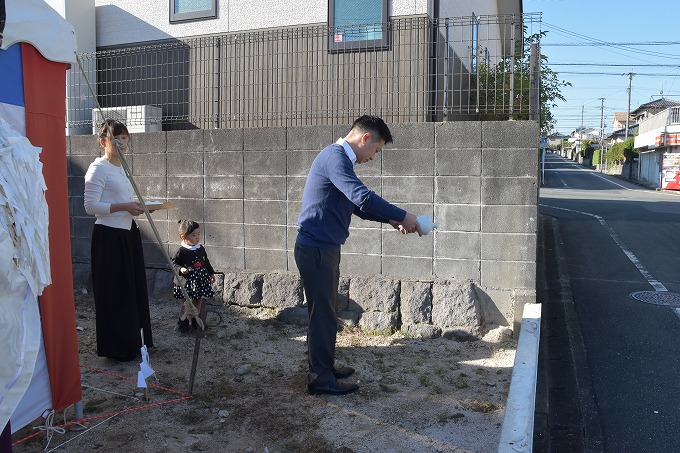 「太宰府市03」注文住宅現場リポート①【地鎮祭】
