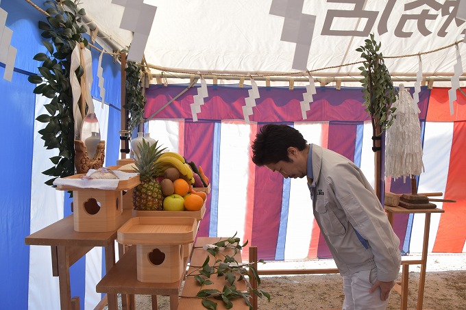 「太宰府市03」注文住宅現場リポート①【地鎮祭】