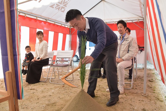 「太宰府市03」注文住宅現場リポート①【地鎮祭】