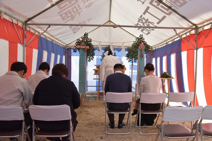 「太宰府市03」注文住宅現場リポート①【地鎮祭】