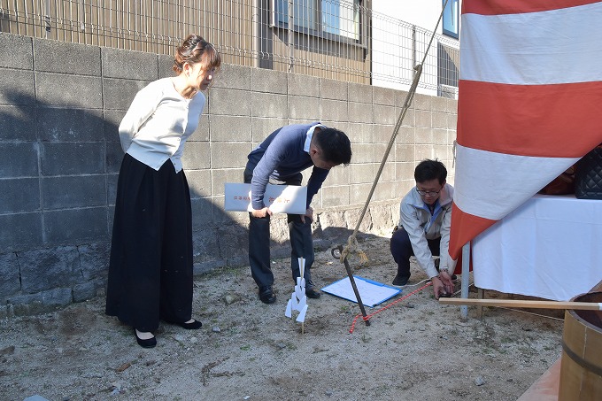 福岡県太宰府市03　注文住宅建築現場リポート①　～地鎮祭～