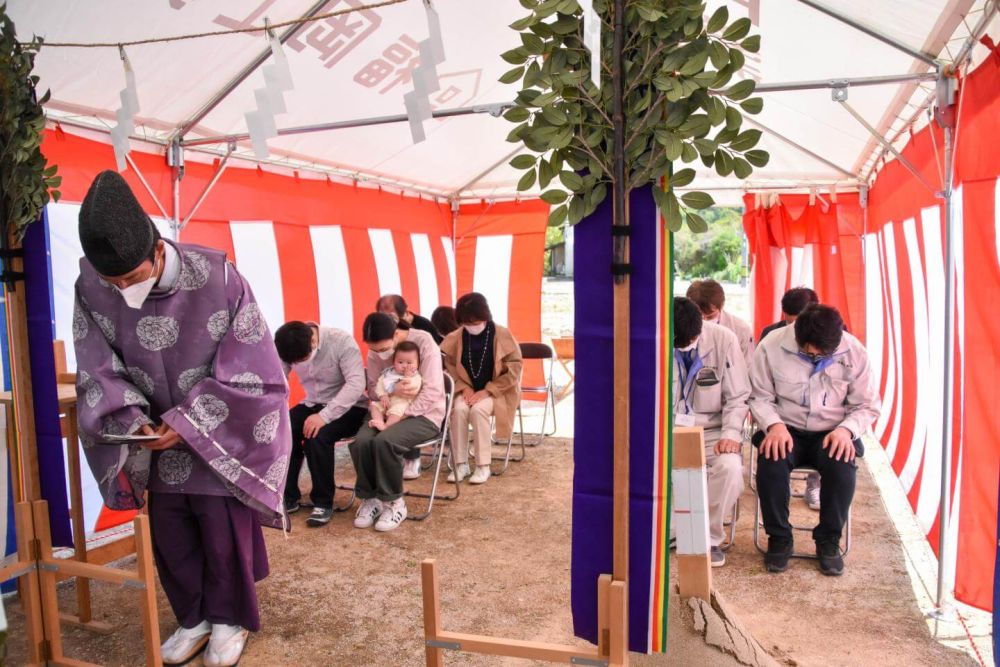 「糟屋郡粕屋町03」注文住宅現場リポート①【地鎮祭】