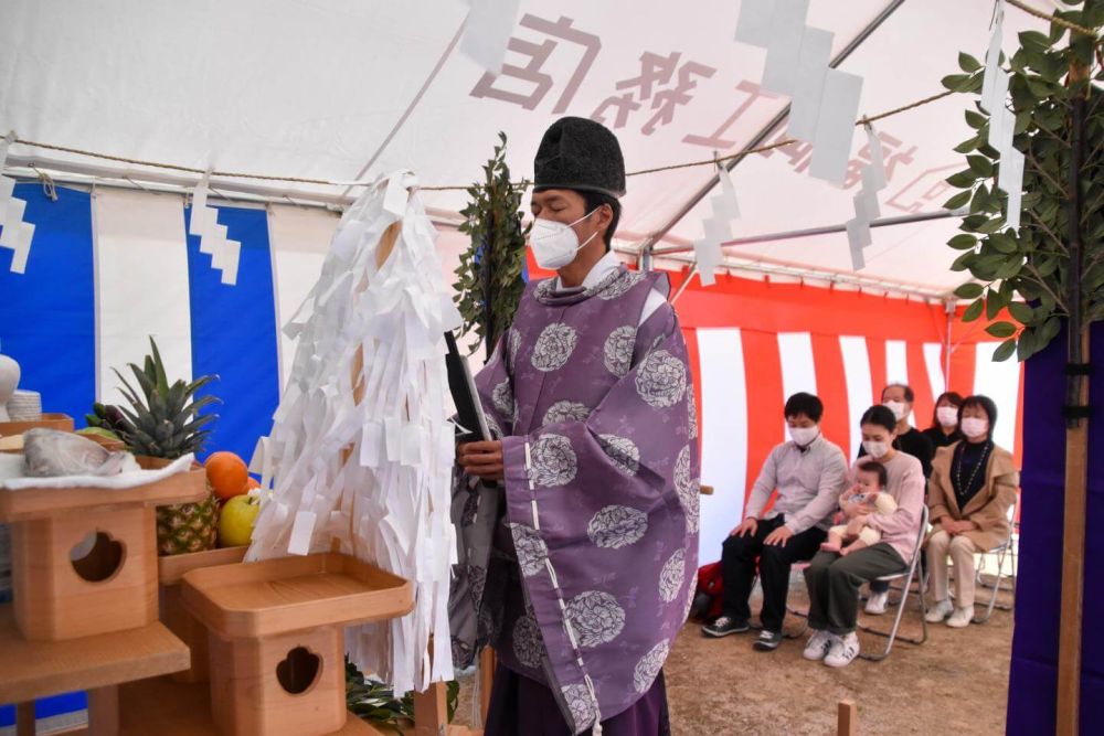 福岡県糟屋郡粕屋町03　注文住宅建築現場リポート①　～地鎮祭～