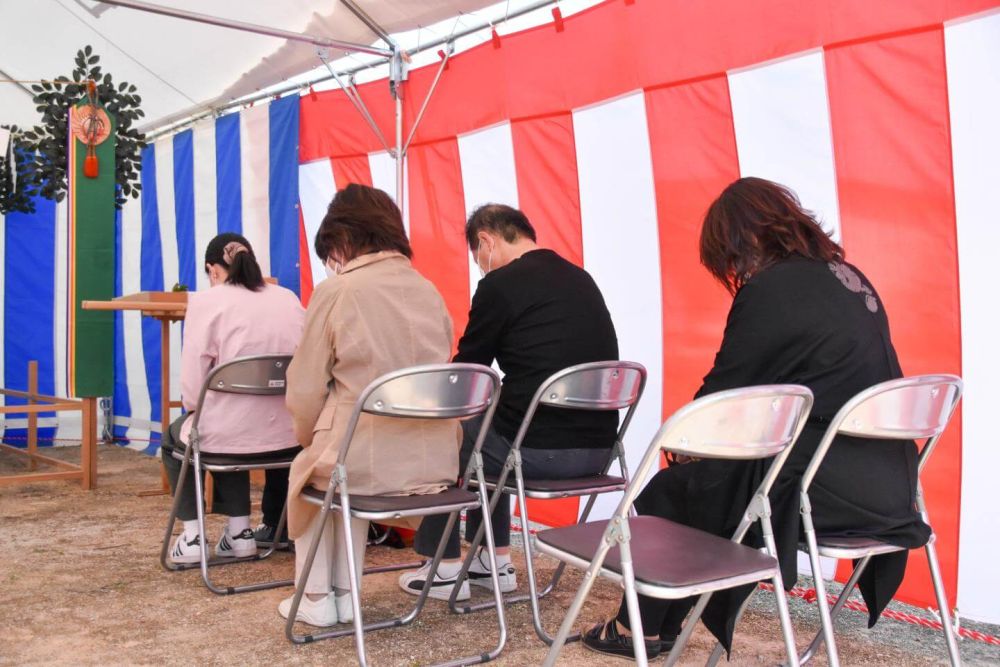 福岡県糟屋郡粕屋町03　注文住宅建築現場リポート①　～地鎮祭～