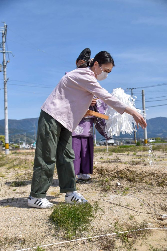 福岡県糟屋郡粕屋町03　注文住宅建築現場リポート①　～地鎮祭～