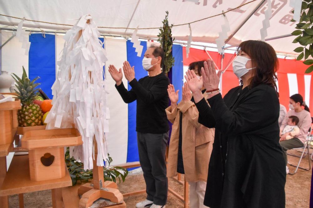 「糟屋郡粕屋町03」注文住宅現場リポート①【地鎮祭】