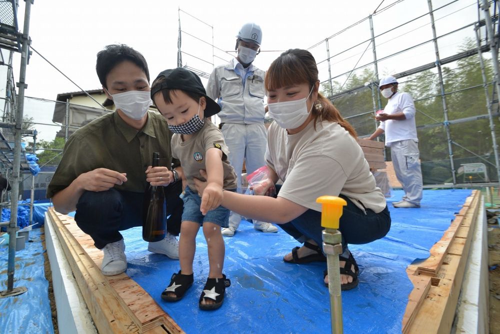 福岡県春日市07　注文住宅現場リポート③　祝・上棟式～