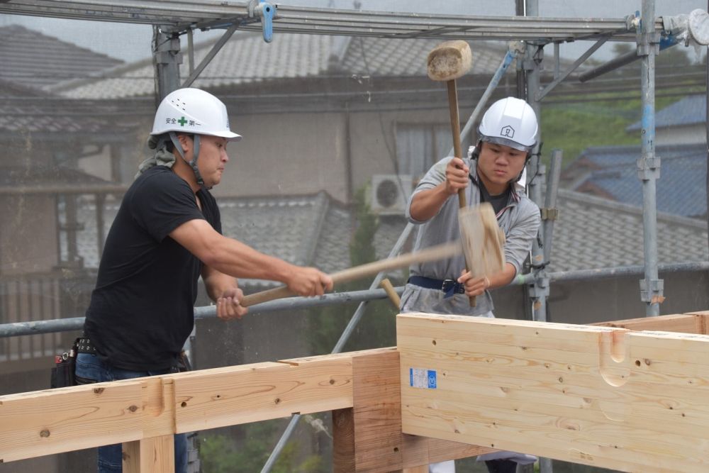 福岡県春日市07　注文住宅現場リポート③　祝・上棟式～