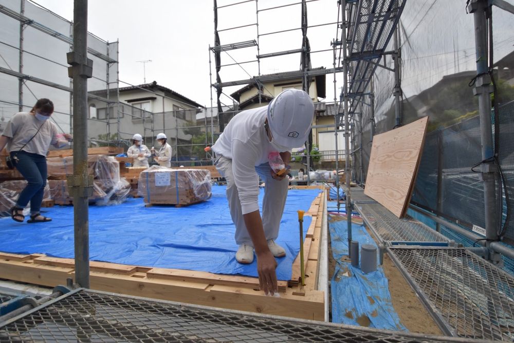 福岡県春日市07　注文住宅現場リポート③　祝・上棟式～