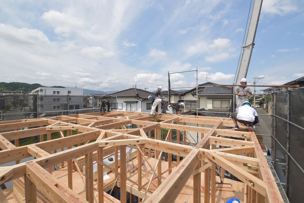 福岡県春日市07　注文住宅現場リポート③　祝・上棟式～