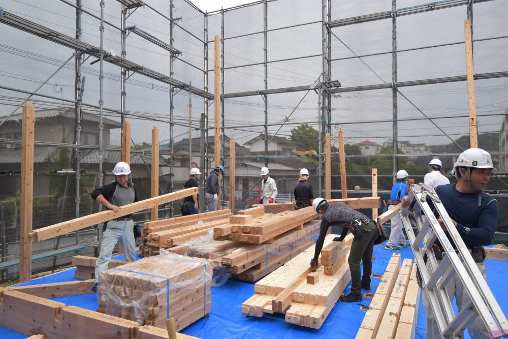 福岡県春日市07　注文住宅現場リポート③　祝・上棟式～