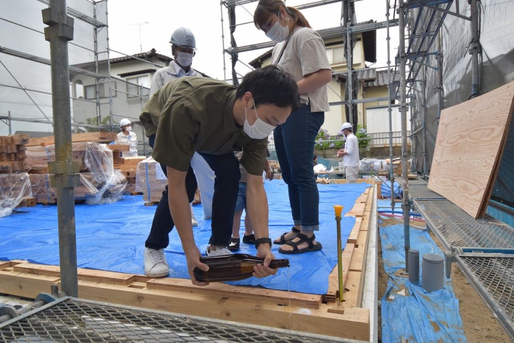 福岡県春日市07　注文住宅現場リポート③　祝・上棟式～