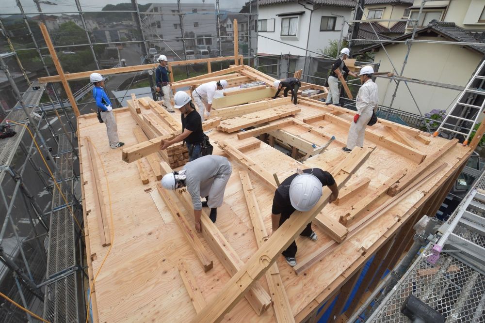 福岡県春日市07　注文住宅現場リポート③　祝・上棟式～