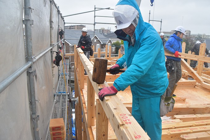 福岡市南区的場02　注文住宅建築現場リポート⑤　～上棟式～